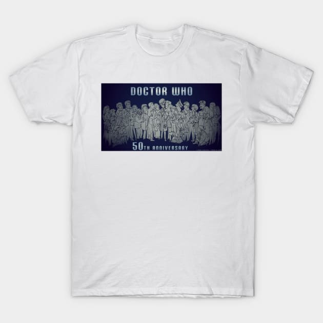 Doctor who 50th anniversary all companions T-Shirt by tumblebuggie